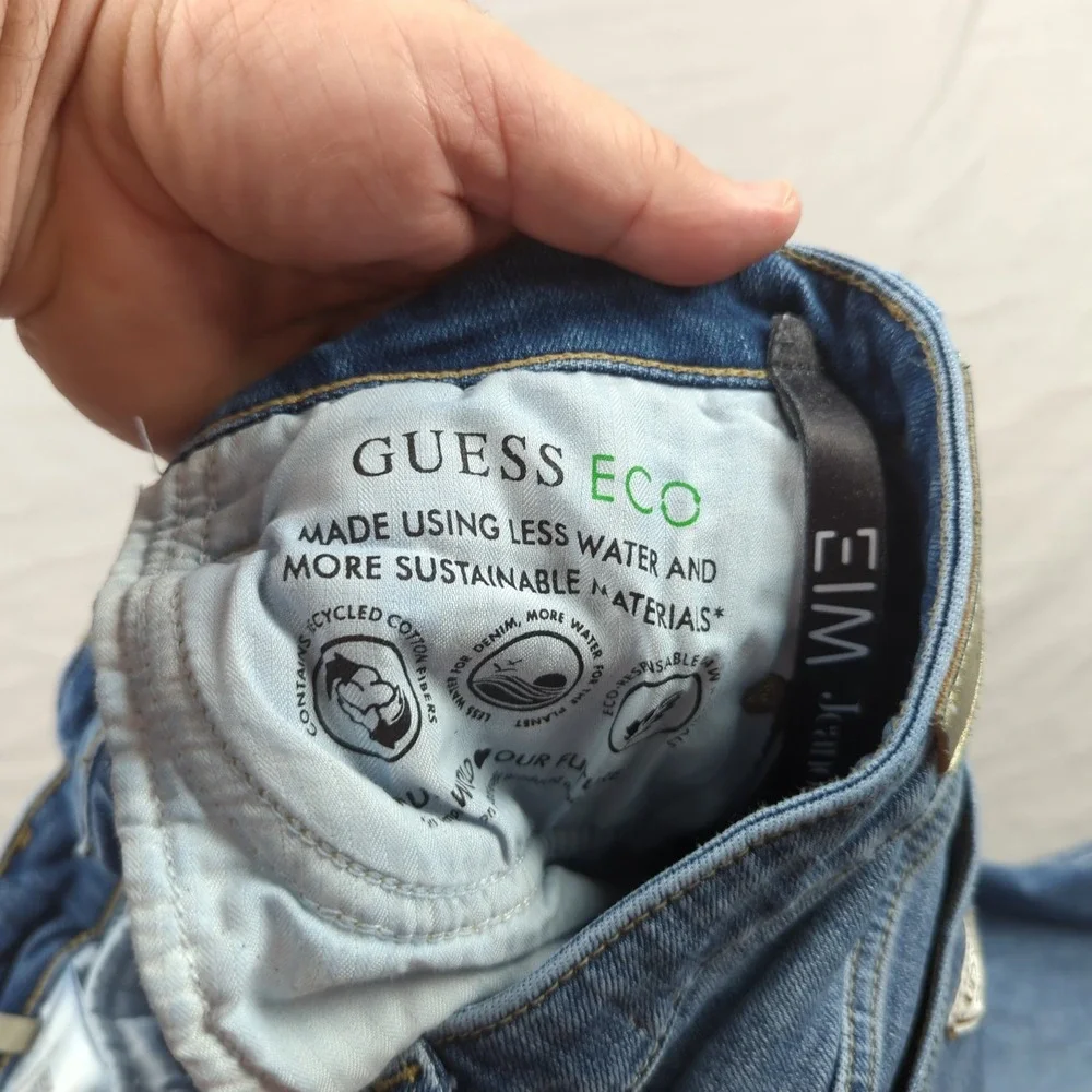 Guess Jeans‎ Womens 31 Blue Sexy Boot Cut Western Cowgirl Faded Casual Frayed